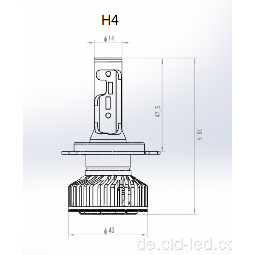 H4 -Auto -LED -Scheinwerfer 50W